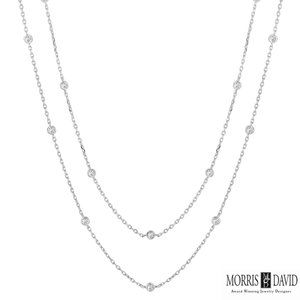 2.90 Carat Diamond by the Yard Necklace